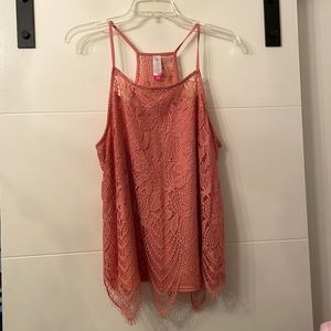 No Boundaries Pink Lace Top